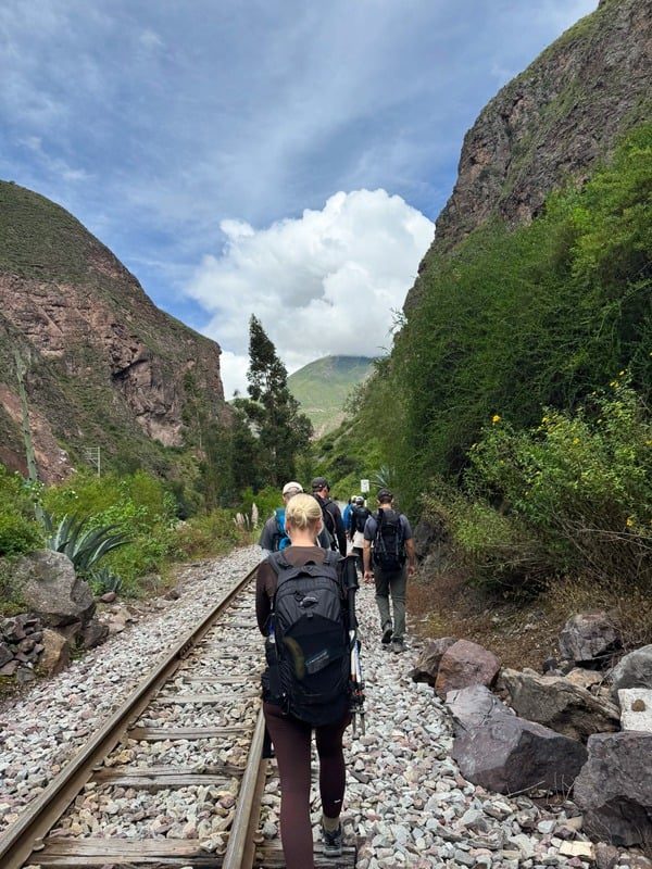 Railway tracks in the Andes