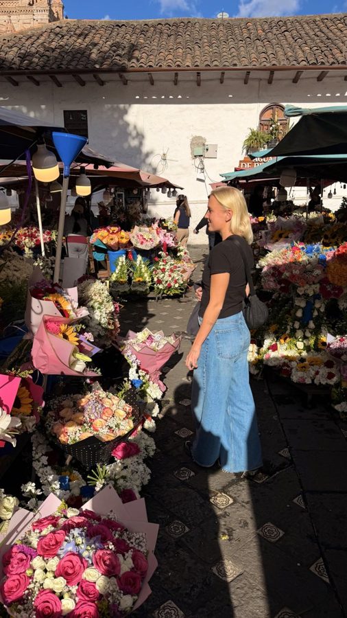 Flower market in Ecuador