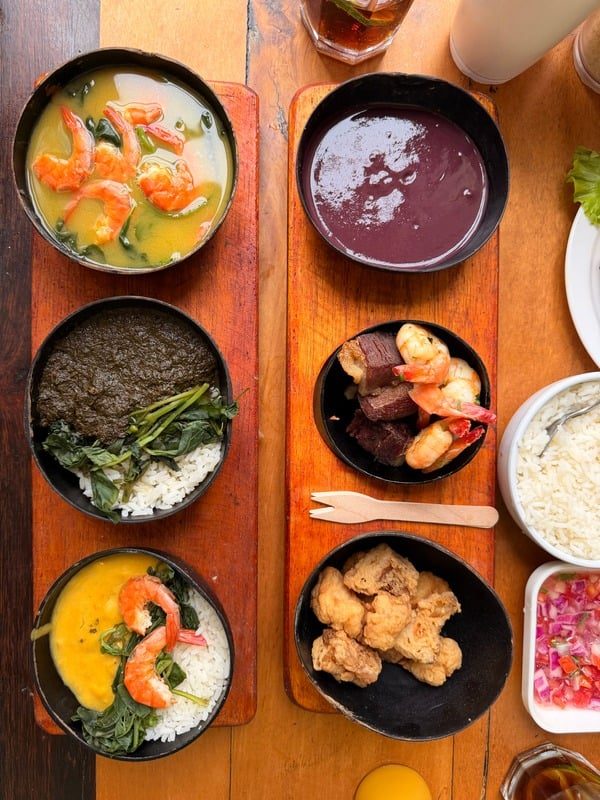 Styled Brazilian food spread